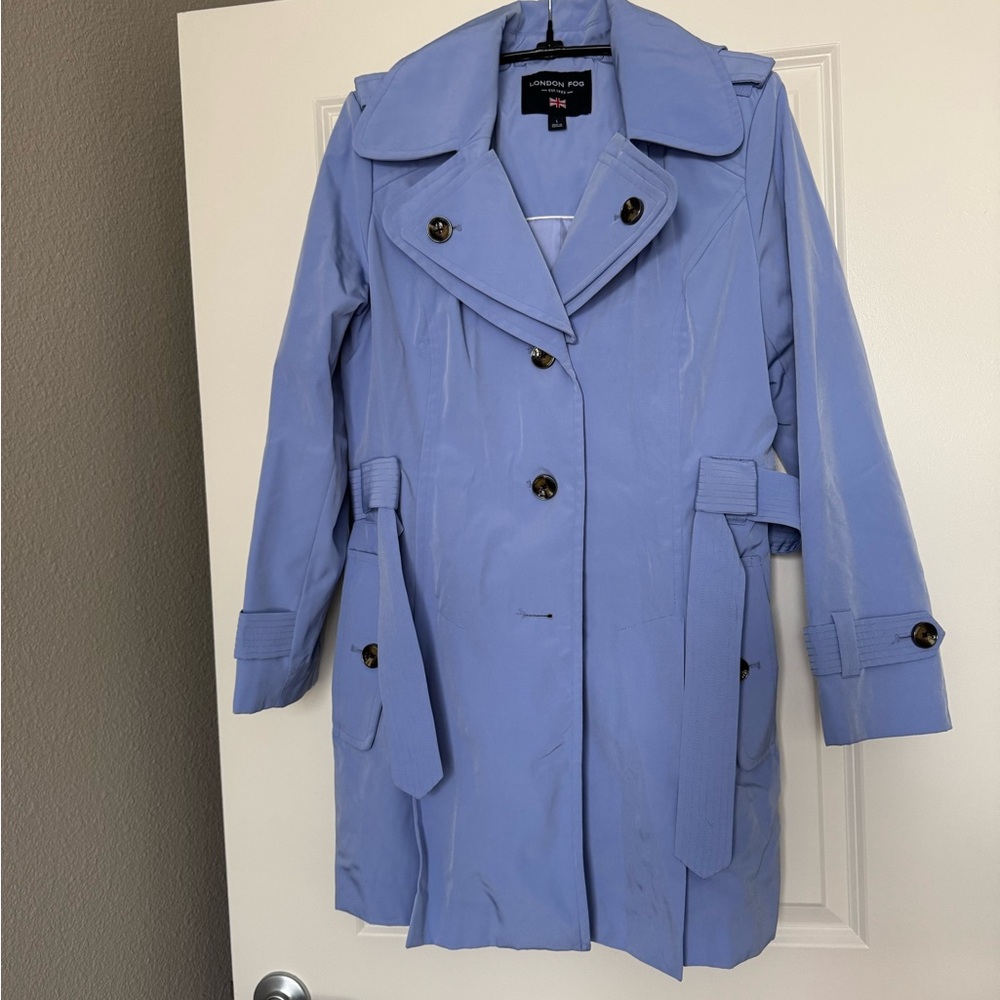 Women's London Fog Blue Trench Coat